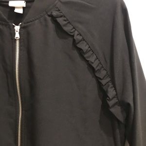 A New Day Ruffled Bomber Jacket